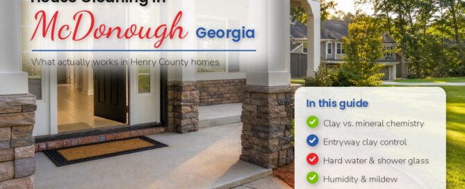 Red clay and hard water house cleaning in McDonough GA - Cardinal Cleaning